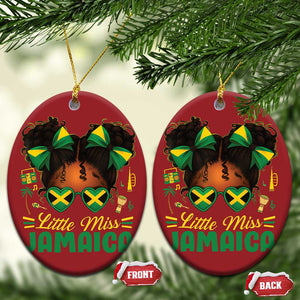 Little Miss Jamaica Christmas Ornament Proud Jamaican Afro Black Girls Jamaica Flag Pride TS10 Oval Red Print Your Wear