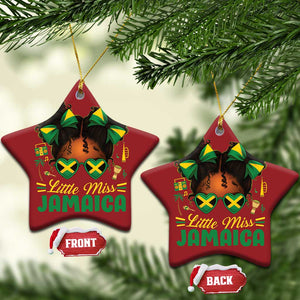Little Miss Jamaica Christmas Ornament Proud Jamaican Afro Black Girls Jamaica Flag Pride TS10 Star Red Print Your Wear