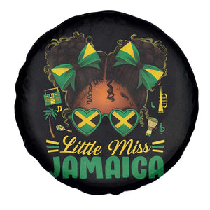 Little Miss Jamaica Spare Tire Cover Proud Jamaican Afro Black Girls Jamaica Flag Pride TS10 Print Your Wear