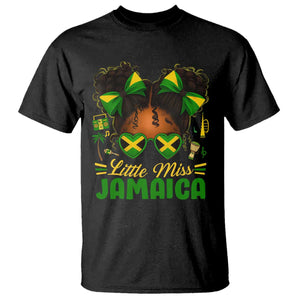 Little Miss Jamaica T Shirt Proud Jamaican Afro Black Girls Jamaica Flag Pride TS10 Black Print Your Wear