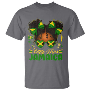 Little Miss Jamaica T Shirt Proud Jamaican Afro Black Girls Jamaica Flag Pride TS10 Charcoal Print Your Wear