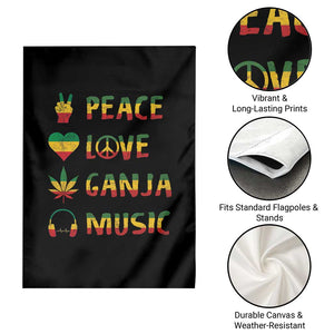 Rasta Weed Garden Flag Peace Love Ganja Marijuana Cannabis Reggae Music TS10 Print Your Wear
