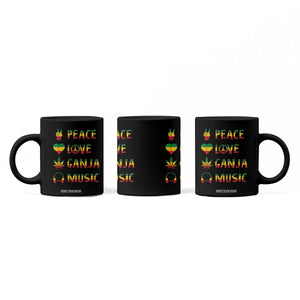 Rasta Weed Coffee Mug Peace Love Ganja Marijuana Cannabis Reggae Music TS10 Print Your Wear