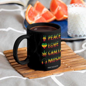 Rasta Weed Coffee Mug Peace Love Ganja Marijuana Cannabis Reggae Music TS10 Print Your Wear