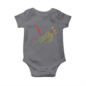 Reggae Guitar Baby Onesie Rasta Music Gift for Guitar Lovers TS10 Charcoal Print Your Wear