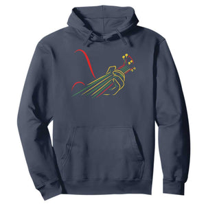 Reggae Guitar Hoodie Rasta Music Gift for Guitar Lovers TS10 Navy Print Your Wear