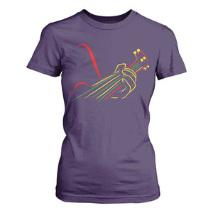 Reggae Guitar T Shirt For Women Rasta Music Gift for Guitar Lovers TS10 Purple Print Your Wear
