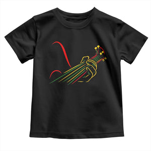 Reggae Guitar Toddler T Shirt Rasta Music Gift for Guitar Lovers TS10 Black Print Your Wear