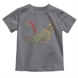Reggae Guitar Toddler T Shirt Rasta Music Gift for Guitar Lovers TS10 Charcoal Print Your Wear