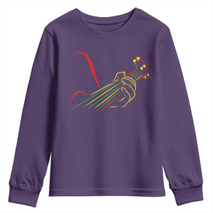 Reggae Guitar Youth Sweatshirt Rasta Music Gift for Guitar Lovers TS10 Purple Print Your Wear