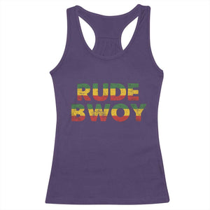Rude Boy Racerback Tank Top Jamaican Rasta Reggae Roots Gifts Jamaica TS10 Purple Print Your Wear