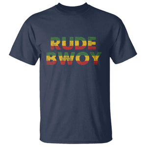 Rude Boy T Shirt Jamaican Rasta Reggae Roots Gifts Jamaica TS10 Navy Print Your Wear