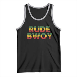 Rude Boy Tank Top Jamaican Rasta Reggae Roots Gifts Jamaica TS10 Black Athletic Heather Print Your Wear