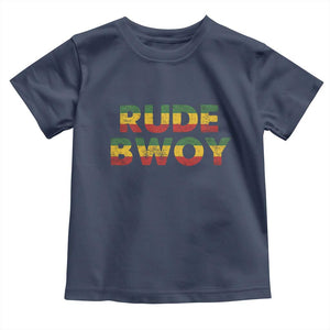 Rude Boy Toddler T Shirt Jamaican Rasta Reggae Roots Gifts Jamaica TS10 Navy Print Your Wear
