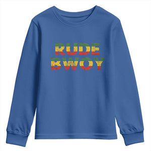 Rude Boy Youth Sweatshirt Jamaican Rasta Reggae Roots Gifts Jamaica TS10 Royal Blue Print Your Wear