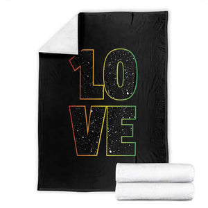 One Love Jamaican Rasta Reggage Music Throw Blanket TS10 Black Print Your Wear