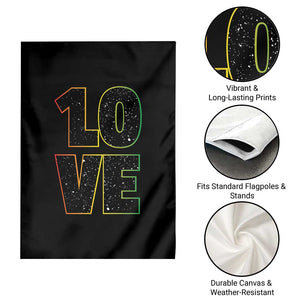 One Love Jamaican Rasta Reggage Music Garden Flag TS10 Print Your Wear