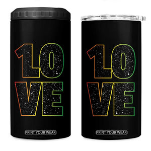 One Love Jamaican Rasta Reggage Music 4 in 1 Can Cooler Tumbler TS10 One Size: 16 oz Black Print Your Wear