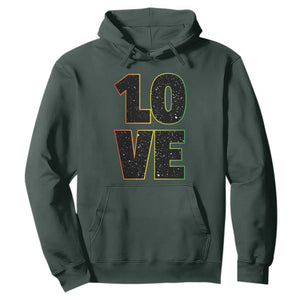 One Love Jamaican Rasta Reggage Music Hoodie TS10 Dark Forest Green Print Your Wear