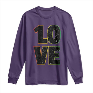 One Love Jamaican Rasta Reggage Music Long Sleeve Shirt TS10 Purple Print Your Wear
