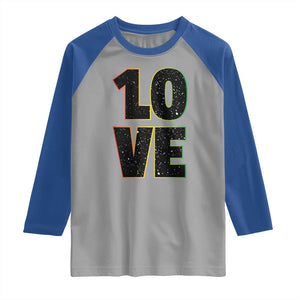 One Love Jamaican Rasta Reggage Music Raglan Shirt TS10 Sport Gray Royal Print Your Wear