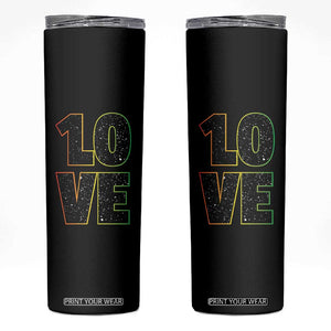 One Love Jamaican Rasta Reggage Music Skinny Tumbler TS10 Black Print Your Wear