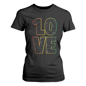 One Love Jamaican Rasta Reggage Music T Shirt For Women TS10 Black Print Your Wear