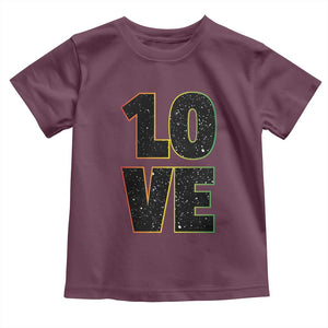 One Love Jamaican Rasta Reggage Music Toddler T Shirt TS10 Maroon Print Your Wear