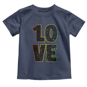 One Love Jamaican Rasta Reggage Music Toddler T Shirt TS10 Navy Print Your Wear