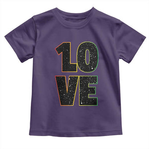 One Love Jamaican Rasta Reggage Music Toddler T Shirt TS10 Purple Print Your Wear