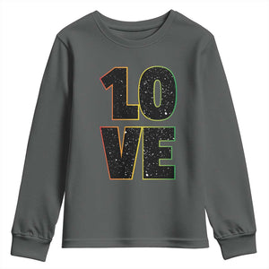 One Love Jamaican Rasta Reggage Music Youth Sweatshirt TS10 Dark Heather Print Your Wear