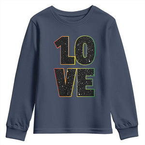 One Love Jamaican Rasta Reggage Music Youth Sweatshirt TS10 Navy Print Your Wear