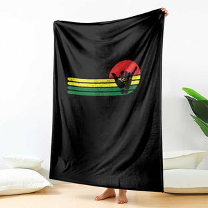 Rasta Reggae Shaka Hand Throw Blanket Retro Vintage Jamaica Flag Rasta Hawaii Shaka Sign TS10 Print Your Wear