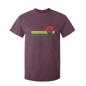 Rasta Reggae Shaka Hand T Shirt For Kid Retro Vintage Jamaica Flag Rasta Hawaii Shaka Sign TS10 Maroon Print Your Wear