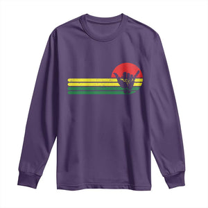 Rasta Reggae Shaka Hand Long Sleeve Shirt Retro Vintage Jamaica Flag Rasta Hawaii Shaka Sign TS10 Purple Print Your Wear