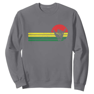 Rasta Reggae Shaka Hand Sweatshirt Retro Vintage Jamaica Flag Rasta Hawaii Shaka Sign TS10 Charcoal Print Your Wear