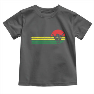 Rasta Reggae Shaka Hand Toddler T Shirt Retro Vintage Jamaica Flag Rasta Hawaii Shaka Sign TS10 Dark Heather Print Your Wear