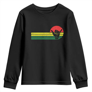 Rasta Reggae Shaka Hand Youth Sweatshirt Retro Vintage Jamaica Flag Rasta Hawaii Shaka Sign TS10 Black Print Your Wear