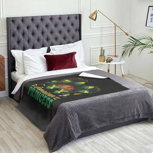 Jamaica Princess Throw Blanket Proud Jamaican Afro Black Girls Jamaica Flag Pride TS10 Print Your Wear