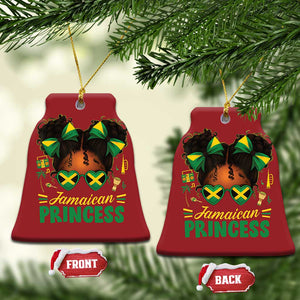 Jamaica Princess Christmas Ornament Proud Jamaican Afro Black Girls Jamaica Flag Pride TS10 Bell Flake Red Print Your Wear