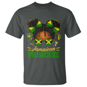Jamaica Princess T Shirt Proud Jamaican Afro Black Girls Jamaica Flag Pride TS10 Dark Heather Print Your Wear