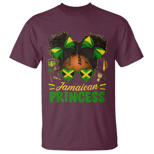 Jamaica Princess T Shirt Proud Jamaican Afro Black Girls Jamaica Flag Pride TS10 Maroon Print Your Wear