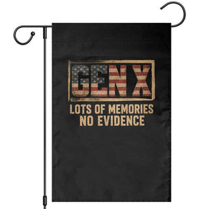 Funny Saying Sarcastic Gen X Lots of Memories No Evidence Garden Flag Vintage American Flag