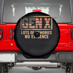 Funny Saying Sarcastic Gen X Lots of Memories No Evidence Spare Tire Cover Vintage American Flag