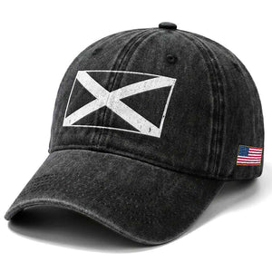 Scotland Flag Saltire Washed Cotton Baseball Cap SCOT Scottish Independence Pride