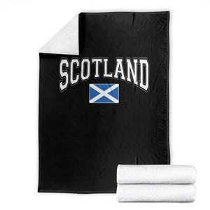 Scotland Throw Blanket Vintage Retro Varsity Sports Scottish Flag Graphic