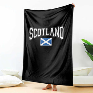 Scotland Throw Blanket Vintage Retro Varsity Sports Scottish Flag Graphic