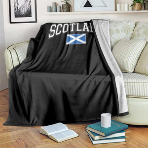 Scotland Throw Blanket Vintage Retro Varsity Sports Scottish Flag Graphic