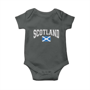 Scotland Baby Onesie Vintage Retro Varsity Sports Scottish Flag Graphic