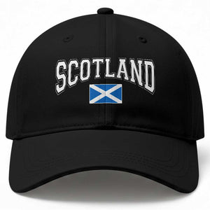 Scotland Baseball Cap Vintage Retro Varsity Sports Scottish Flag Graphic
